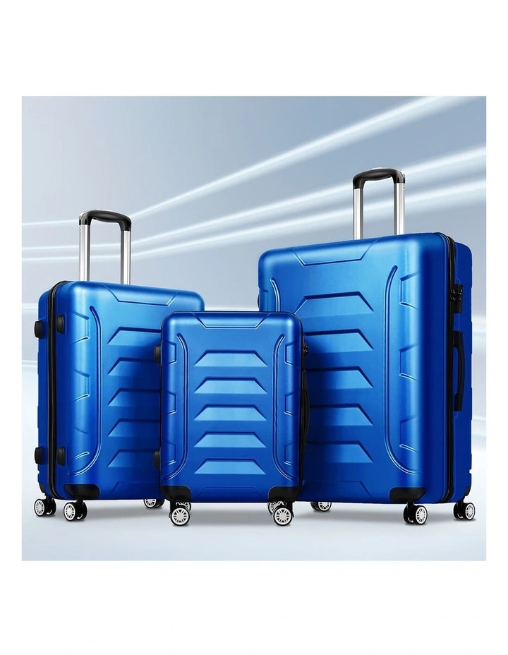 3PCS Luggage Suitcase Trolley Set Hard Case Travel Storage TSA Lock Dina Blue image 7