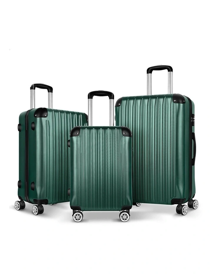 3PCS Luggage Suitcase Trolley Set Hard Case Travel Storage TSA Lock Voyage Pro Green image 1
