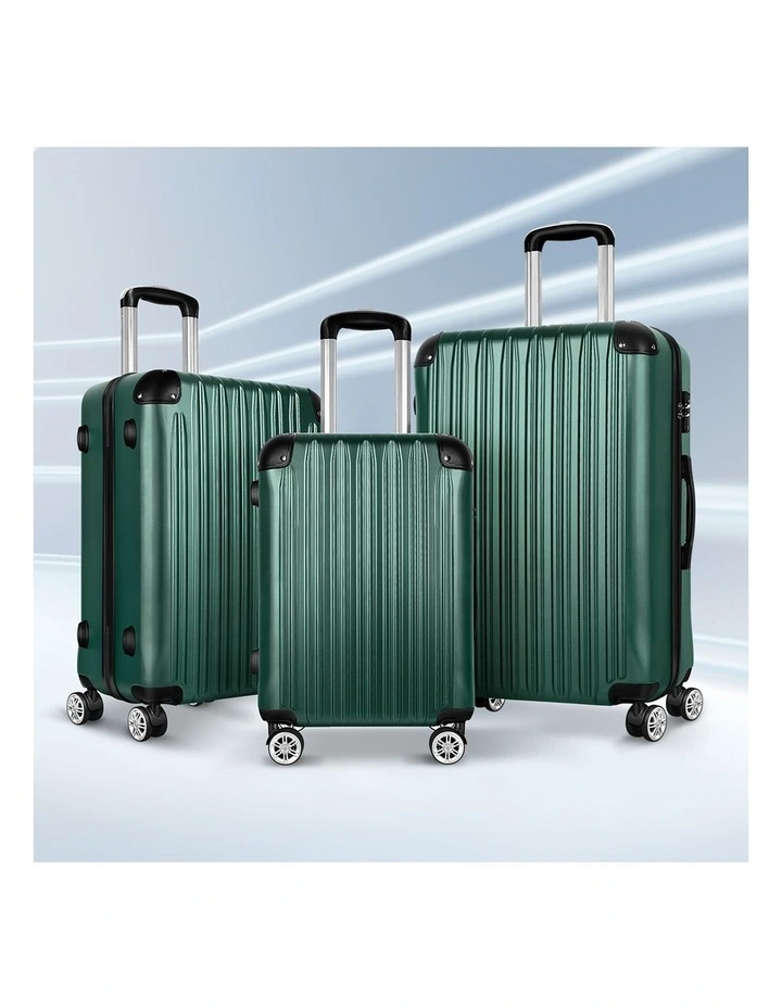 3PCS Luggage Suitcase Trolley Set Hard Case Travel Storage TSA Lock Voyage Pro Green image 7