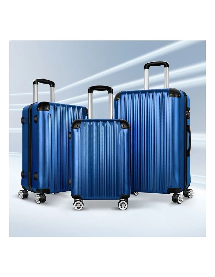 3PCS Luggage Suitcase Trolley Set Hard Case Travel Storage TSA Lock Voyage Pro Blue image 7