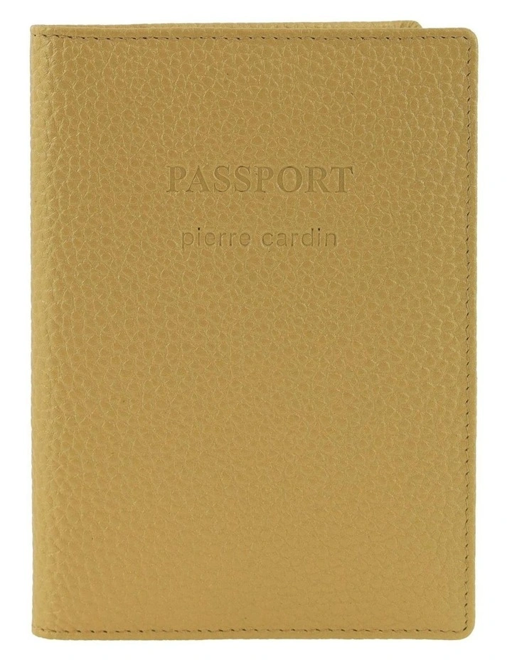 Pierre Cardin Leather Passport Wallet Cover in Gold image 1
