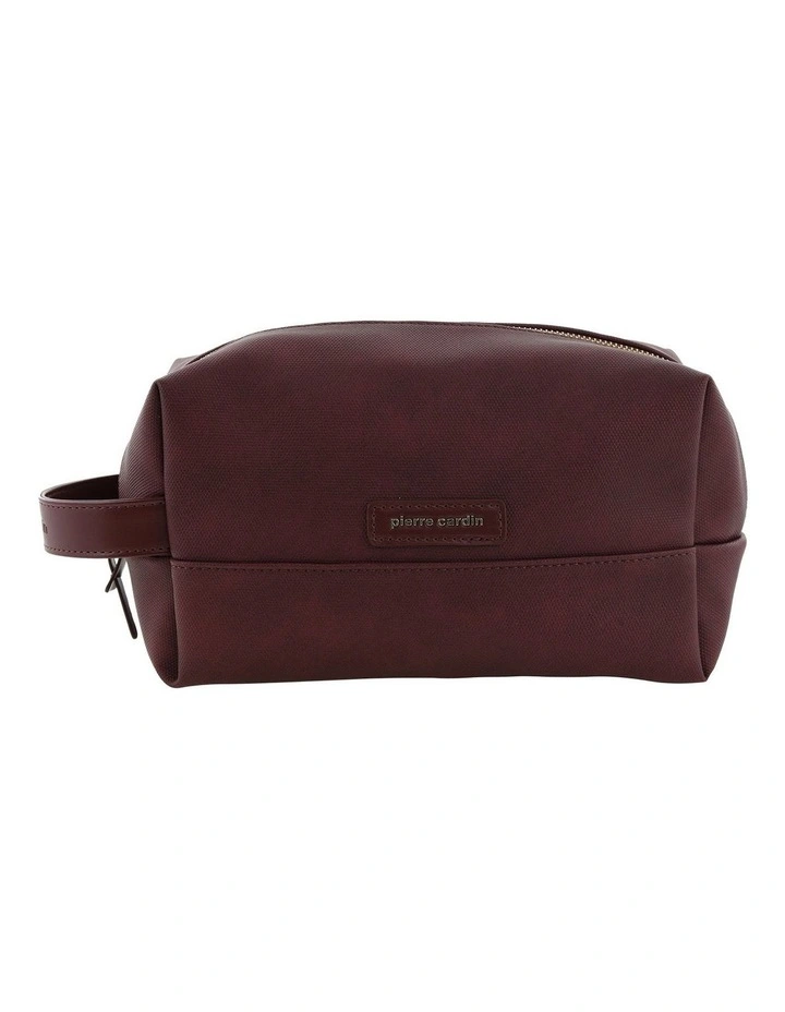 Pierre Cardin Coated Canvas Travel Toiletry Bag in Wine - Coated canvas (PU finish) image 3