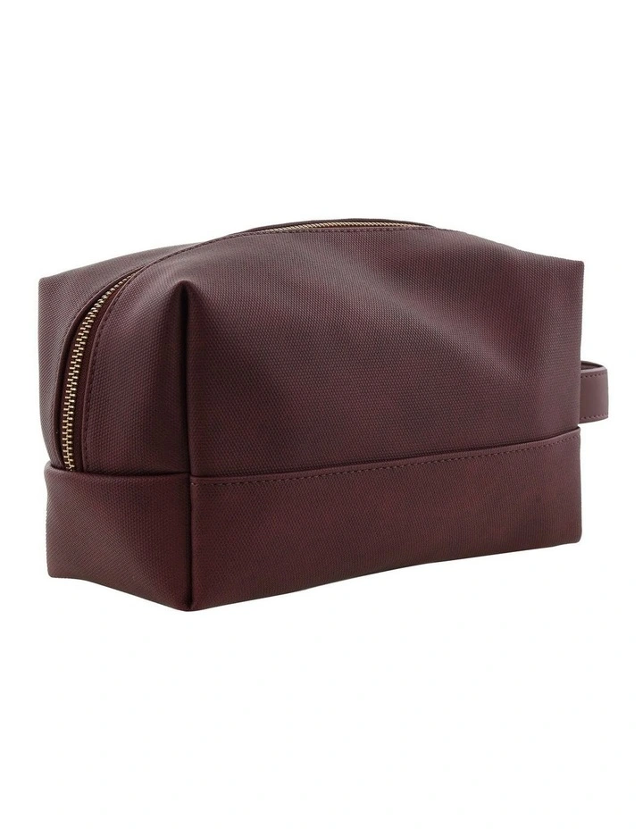 Pierre Cardin Coated Canvas Travel Toiletry Bag in Wine - Coated canvas (PU finish) image 4