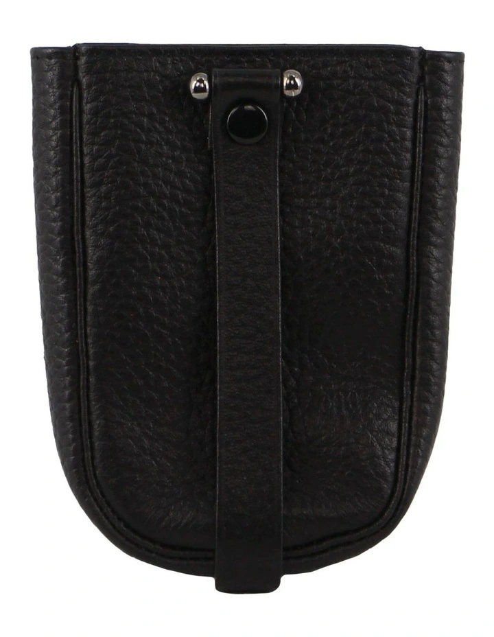 Pierre Cardin Italian Leather Keyring Pouch in Black image 2