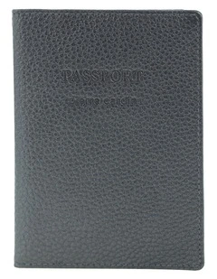 Pierre Cardin Leather Passport Wallet Cover in Metallic Grey