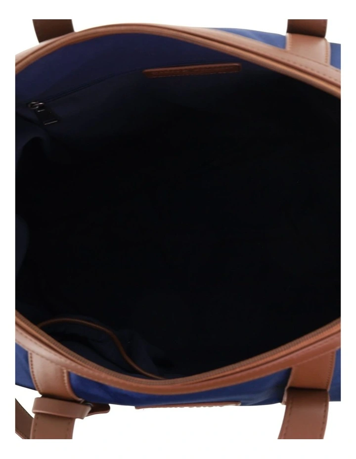 Pierre Cardin 2-Tone Lite Duffle Carry On in Navy - Nylon/Vegan Leather image 2