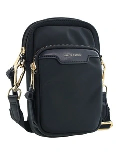 Pierre Cardin Monaco Nylon Everywhere Bag in Black - Nylon/Vegan Leather