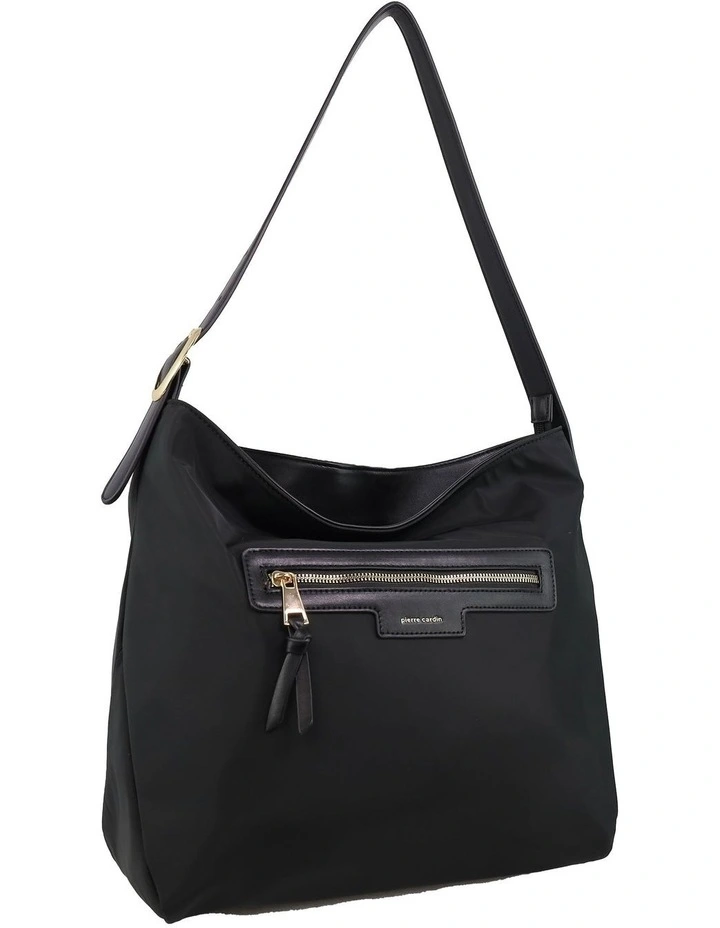 Pierre Cardin Monaco Nylon Shoulder Bag in Black - Nylon/Vegan Leather image 1