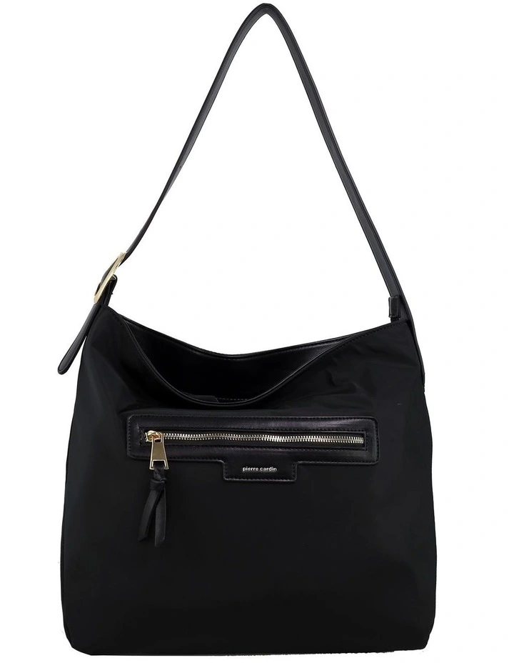 Pierre Cardin Monaco Nylon Shoulder Bag in Black - Nylon/Vegan Leather image 3