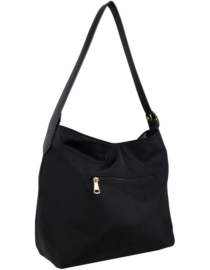 Pierre Cardin Monaco Nylon Shoulder Bag in Black - Nylon/Vegan Leather image 4