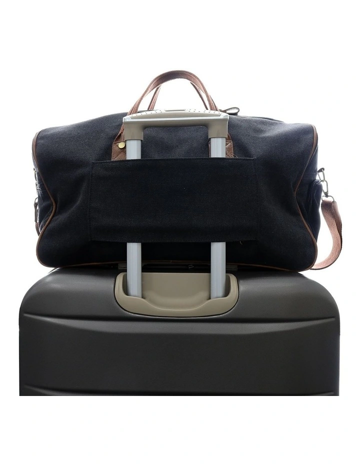 Pierre Cardin Nomadic Canvas Overnight Bag in Black - Canvas/Vegan Leather image 2