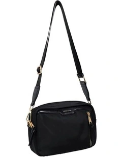 Pierre Cardin Monaco Nylon Everyday Bag in Black - Nylon/Vegan Leather