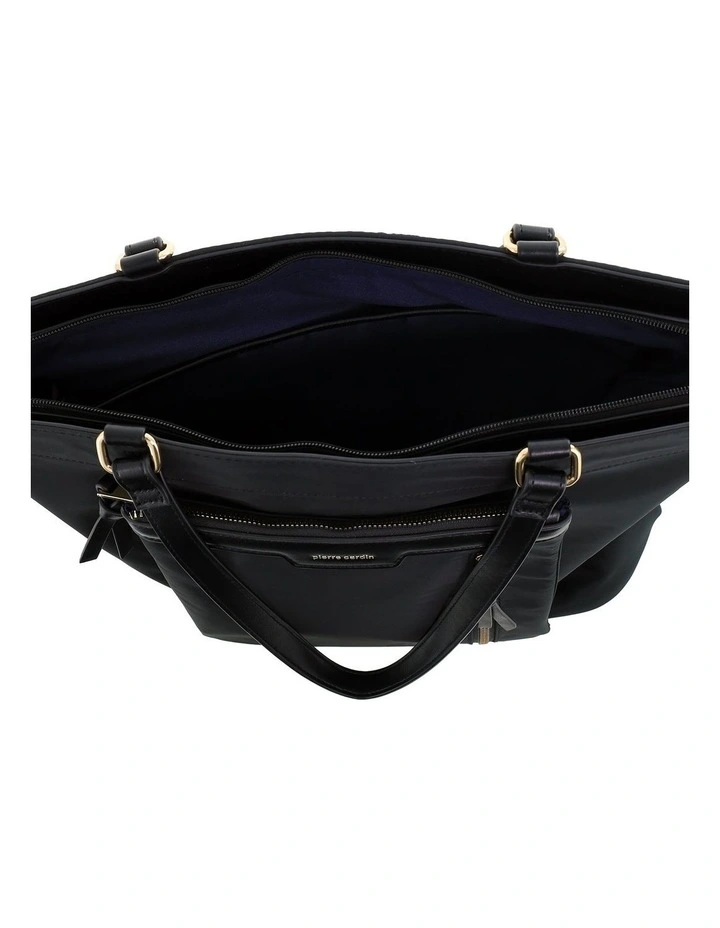 Pierre Cardin Monaco Nylon Tote Bag in Black - Nylon/Vegan Leather image 2