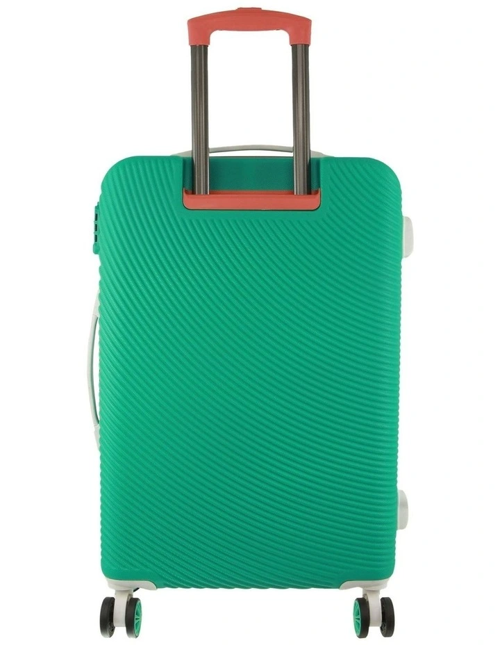 GAP Stripe LARGE Hard Shell with Mini Beauty Case Set Leather Tag in Turquoise image 5