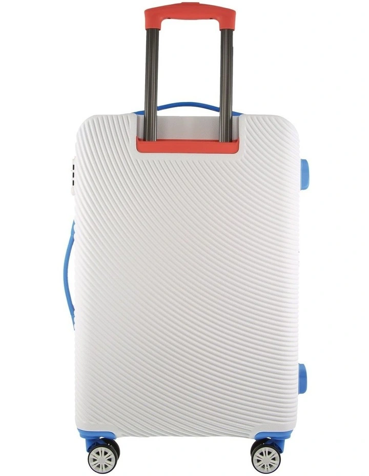 GAP Stripe LARGE Hard Shell with Mini Beauty Case Set Leather Tag in White - Polycarbonate (PC) image 5