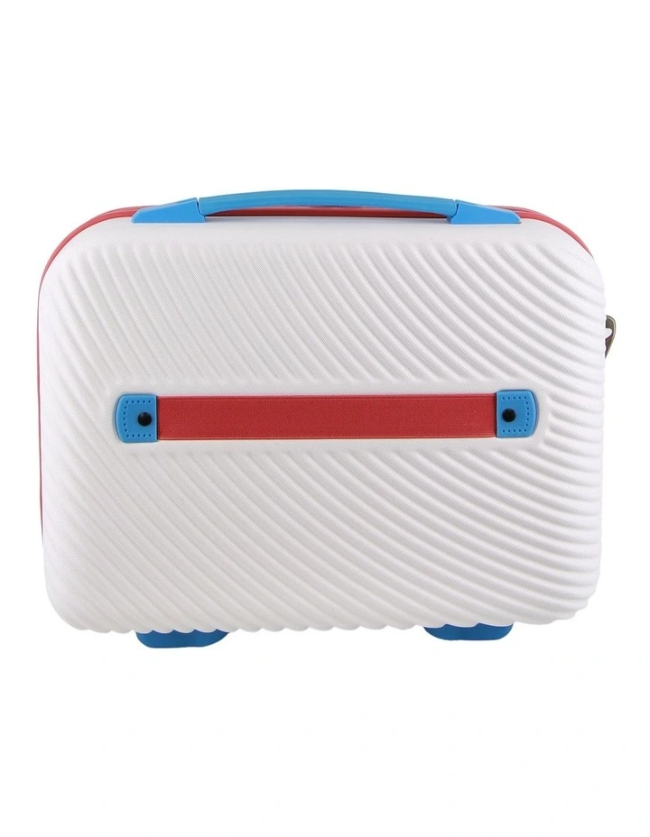 GAP Stripe LARGE Hard Shell with Mini Beauty Case Set Leather Tag in White - Polycarbonate (PC) image 7