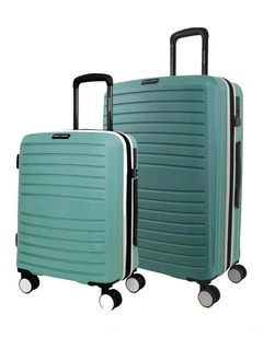 Pierre Cardin Oasis Hard Shell Medium and Cabin Bundle 2-Piece Set in Mint - Polycarbonate (PC)