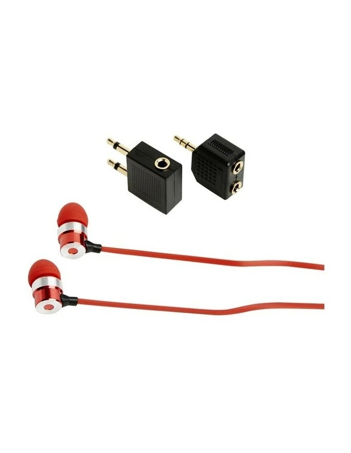 Korjo Ear Buds & Travel Kit - Red image 1