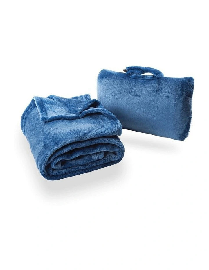 Cabeau Fold 'N Go Blanket - royal blue image 1
