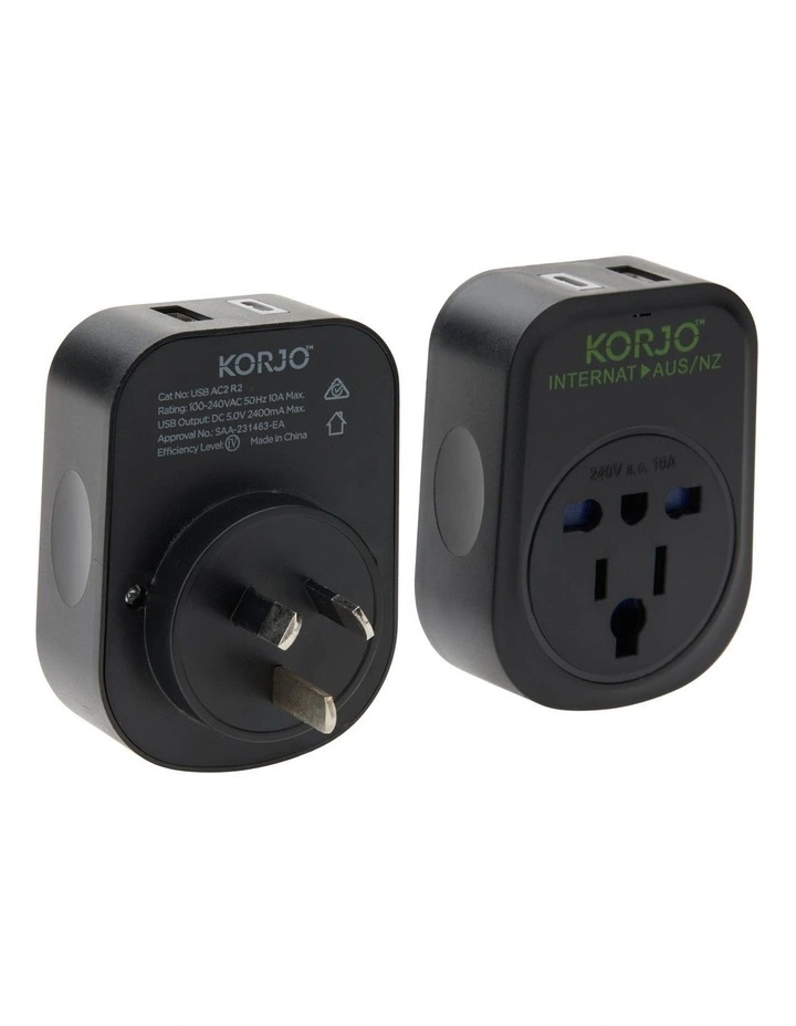 Korjo USB A&C and Power Reverse Adaptor for Aus /NZ image 1