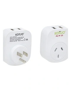 Korjo USB A&C and Power Adaptor for USA