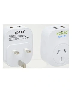 Korjo USB A&C and Power Adaptor for UK