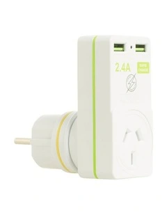 Korjo 2x2 USB-A Adaptor for Europe