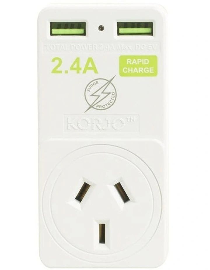 Korjo 2x2 USB-A Adaptor for Europe image 2