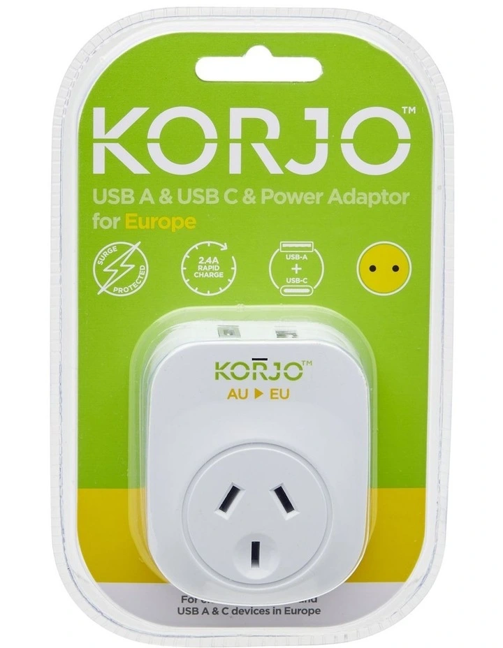 Korjo USB A&C and Power Adaptor for Europe image 4