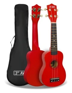 3rd Avenue Soprano Ukulele - Red