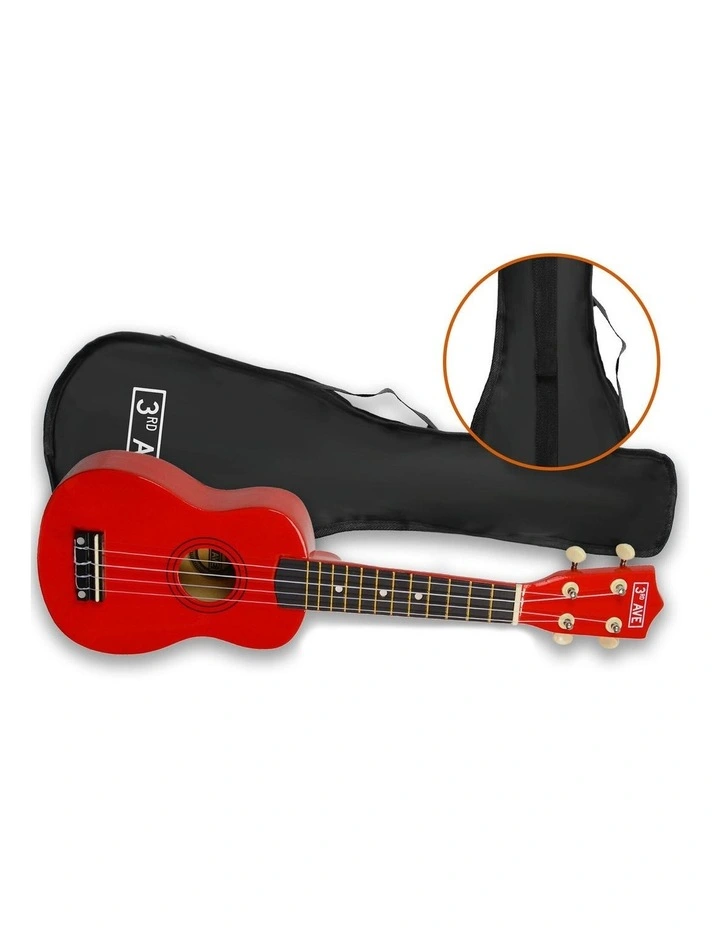3rd Avenue Soprano Ukulele - Red image 3