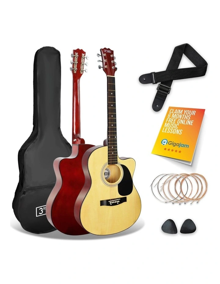 3rd Avenue Cutaway Acoustic Guitar Pack - Natural image 1