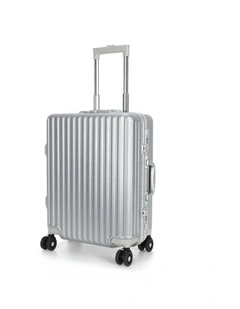 Swiss Aluminium Suitcase Travel Luggage in Silver