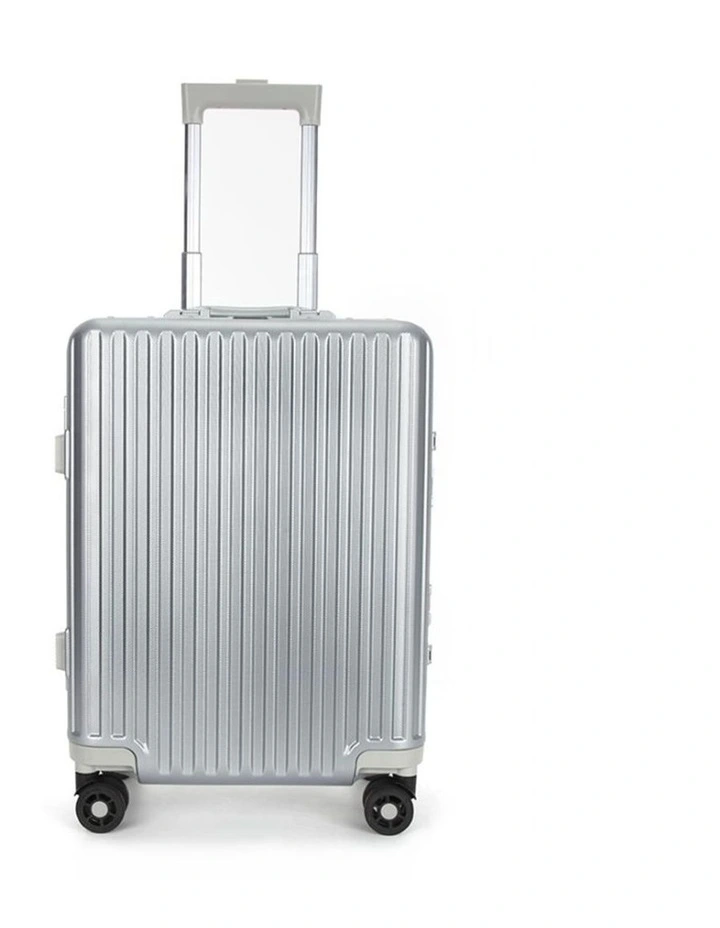 Swiss Aluminium Suitcase Travel Luggage in Silver image 2