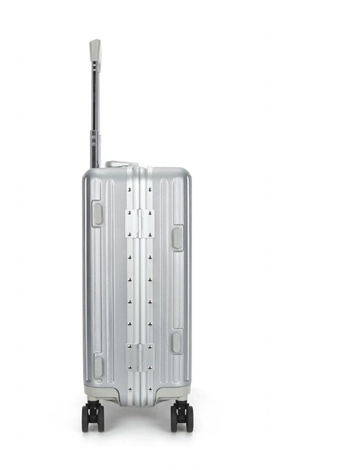 Swiss Aluminium Suitcase Travel Luggage in Silver image 4