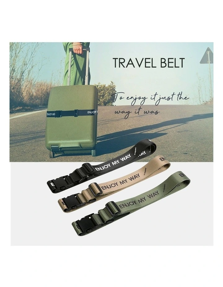Suitcase Travel Luggage Belt in Black image 2