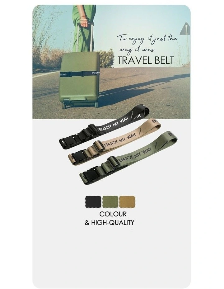 Suitcase Travel Luggage Belt in Black image 7