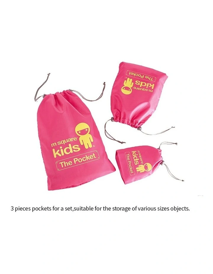 Drawstring Storage Bag Set Pink image 5