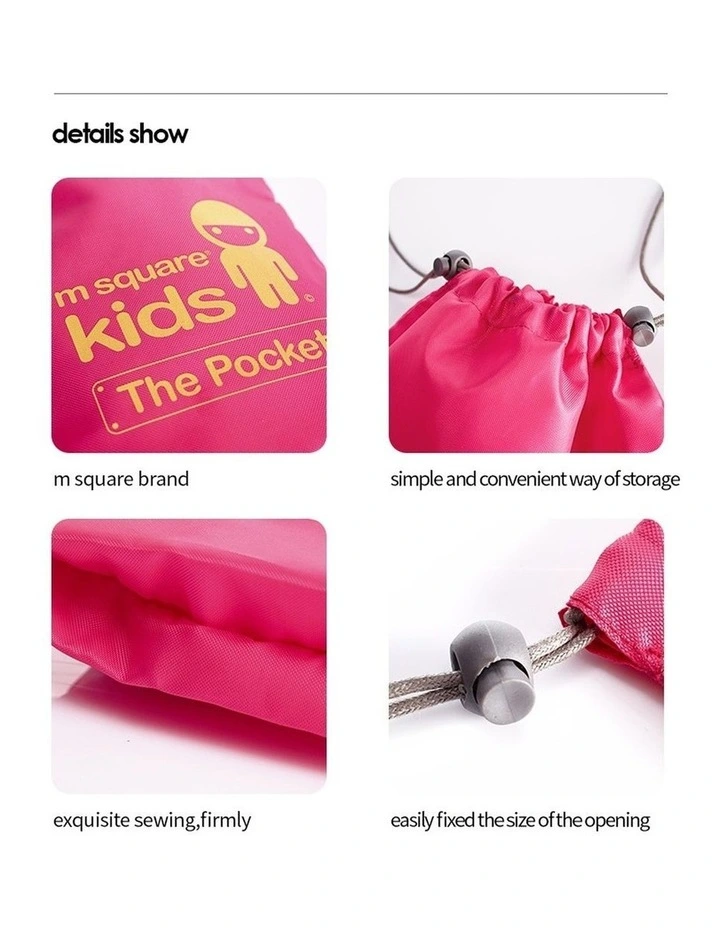 Drawstring Storage Bag Set Pink image 6