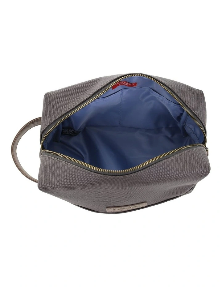 Pierre Cardin Coated Canvas Travel Toiletry Bag in Charcoal - Coated canvas (PU finish) image 2