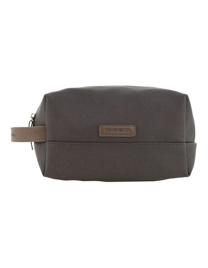 Pierre Cardin Coated Canvas Travel Toiletry Bag in Charcoal - Coated canvas (PU finish) image 3