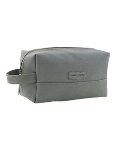 Pierre Cardin Coated Canvas Travel Toiletry Bag in Grey - Coated canvas (PU finish)