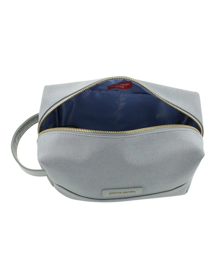 Pierre Cardin Coated Canvas Travel Toiletry Bag in Grey - Coated canvas (PU finish) image 2