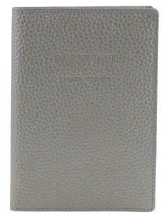 Pierre Cardin Leather Passport Wallet Cover in Silver