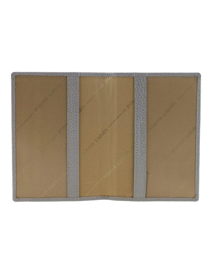 Pierre Cardin Leather Passport Wallet Cover in Silver image 2
