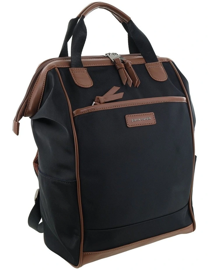 Pierre Cardin 2-Tone Lite Backpack in Black image 1