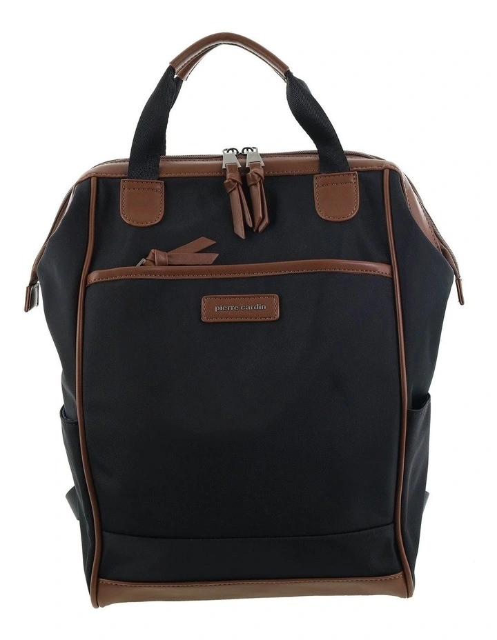 Pierre Cardin 2-Tone Lite Backpack in Black image 2