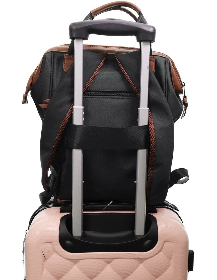 Pierre Cardin 2-Tone Lite Backpack in Black image 2