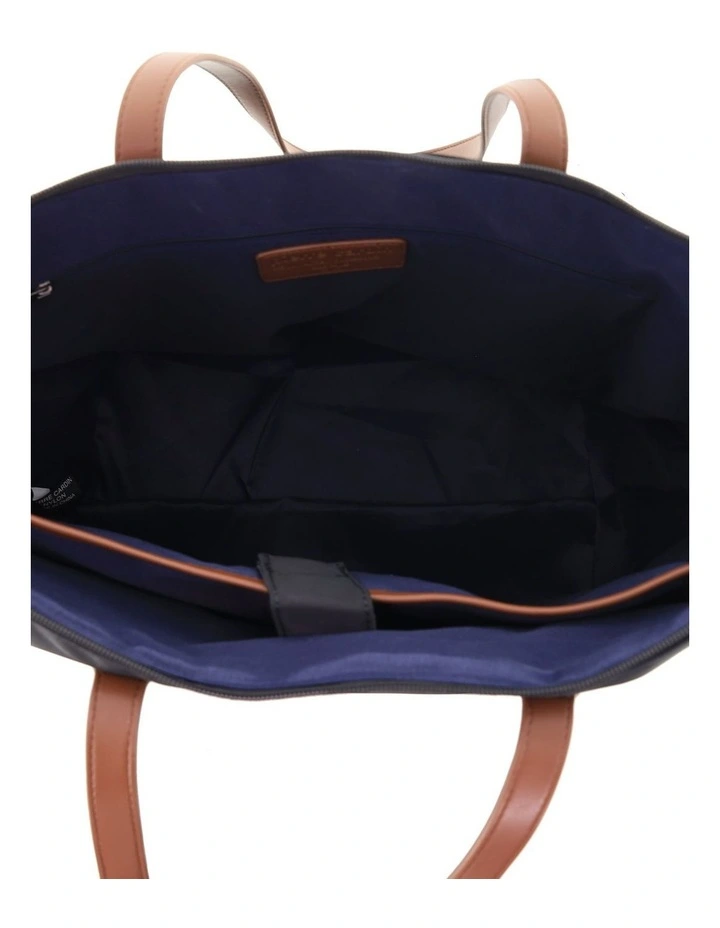 Pierre Cardin Euro Tote in Black - Nylon/Vegan Leather image 2