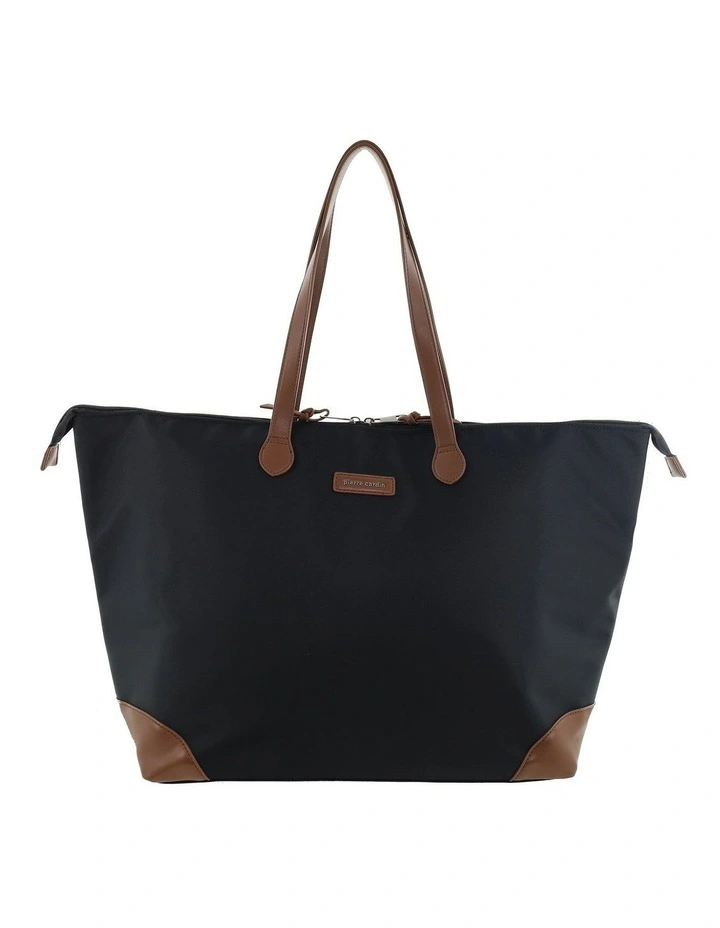 Pierre Cardin Euro Tote in Black - Nylon/Vegan Leather image 3